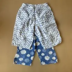 ☆2枚セット☆ ハーフパンツ リラコ ミッキー柄＆雲柄