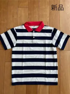 【新品】UNIQLO キッズ ドライカノコボーダーポロシャツ