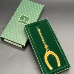 GUCCI グッチ チャーム キーホルダー 馬蹄 オレンジ 箱付き
