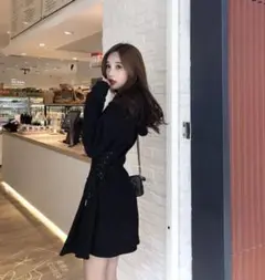 韓国 ファッション レディース ワンピース パーカー ワンピ