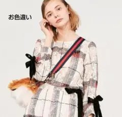 人気完売品　Lily Brown リリーブラウン　チェックプリントトップス