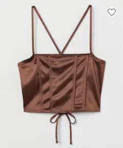 【新品】H&M サテンキャミソール ブラウン