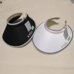 新品未使用　XXIO ゼクシオ　サンバイザー　　　　　フリー　黒/白2点セット