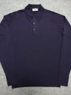 【美品】JOHN SMEDLEY ジョンスメドレー ニット ポロシャツ パープル