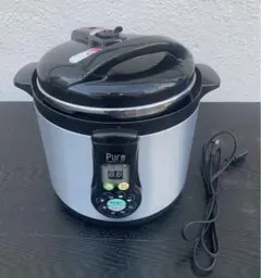 美品 Pure マイコン制御 電気圧力鍋 チタン 大容量6L YBW-100C