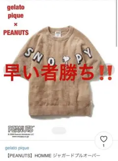 【希少】gelato pique×PEANUTS ジャガードプルオーバー コラボ