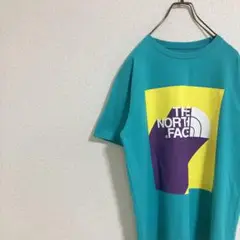 【美品】THE NORTH FACEザノースフェイス　背面ロゴ　Tシャツ　緑　M