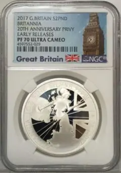 2024 パリ 都市景観 NGC PF69UC 銀貨 イギリス COA - $272.59