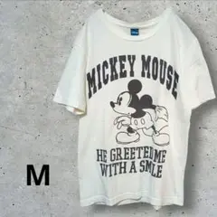 A272☆Disney ミッキー コットン生地 ホワイトTee 美品です♡