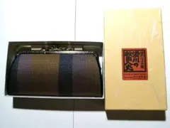 新品 秋田県無形文化財　伝承ハマナス染　滑川の秋田八丈　がま口財布