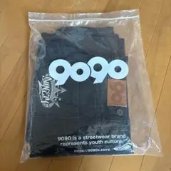 9090King Logo Slub Denim Buggy Pants