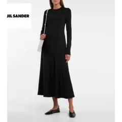 【美品・高級】2021aw JIL SANDER ロングスリーブマキシワンピース