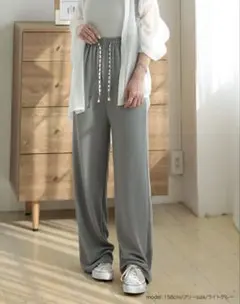 ジャガードイージーパンツ ライトグレー