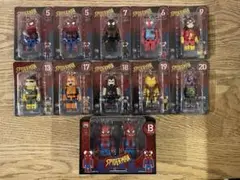 新品 ベアブリック Happyくじ SPIDER-MAN 100% セット