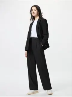 【極美品‼️】ユニクロ UNIQLO タックワイドパンツ 丈長め XL