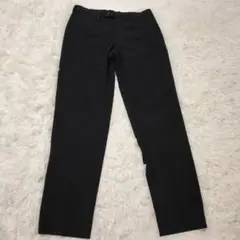 《厚手》ユニクロ メンズ 黒 ロングパンツ (M)