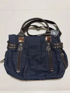 【タグ付き】SAVOY サボイ　デニム　トートバッグ　ショルダーバッグ　2WAY