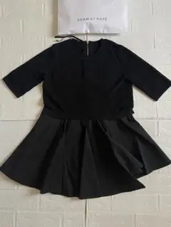 ADAM ET ROPE' ペプラムコンビハーフスリーブニット　アダムエロペ