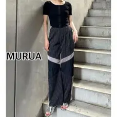 MURUA（ムルーア）マニッシュトラックパンツ ブラック