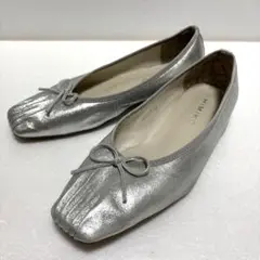 【美品✨】HIMIKO バレーシューズ フラットシューズ シルバー 22cm