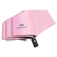 ピンク レディース折りたたみ傘 日傘 ワンタッチ開閉 UVカット
