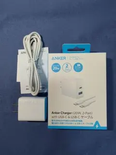 Anker Charger (20W, 2-Port) USB-Cケーブル付き