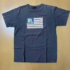 RLロゴ アメリカ国旗 Tシャツ ネイビー