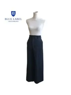 ★ ブルーレーベル　クレストブリッジ　リネン混　ハイウエスト　ワイドパンツ