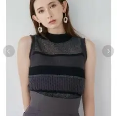 美品 MURUA クロシェミックスニット