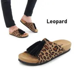 MINNETONKA　ヒョウ柄フリンジサンダル サイズ8