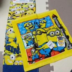 ミニオンズ ジュニアバスタオル ウォッシュタオル 新品 ミニオン スイミング