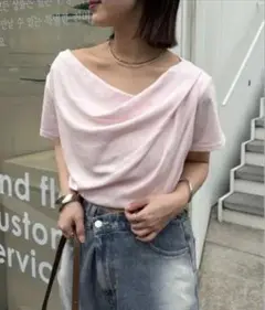 mystic オフショルTシャツピンク　サイズ2
