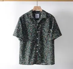メンズ　半袖シャツ　キューバカラー　ビーチ　開襟　アメリカンヴィンテージ　XL