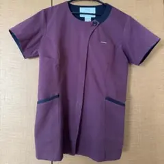 FOLK7069SC-16 レディスジップスクラブ　バーガンディ×ネイビー　L