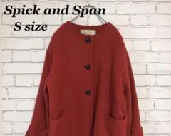 【Spick and Span】ノーカラーコート レッド サイズ36