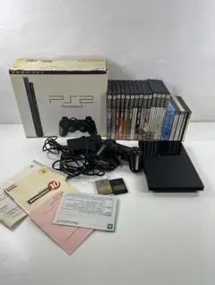 PlayStation 2 本体 SCPH90000+ ゲームソフト 15本以上