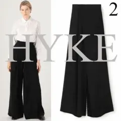 2　HYKE SATIN WIDE LEG PANTS サテンワイドレッグパンツ
