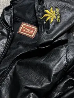 正規 美品 drestrip ドレストリップ レザー パーカー 薄手