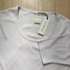 薄紫 綿100% Tシャツ Lサイズ 　未使用新品　　　日本製　ナチュラル