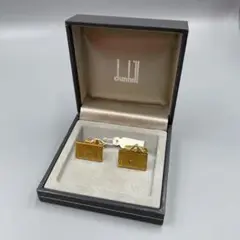211未使用　dunhill 金色カフリンクス オリジナルボックス付き