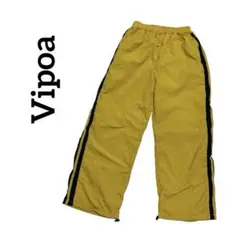 【新品】Vipoa ヴィポア サイドラインワイドナイロンパンツ