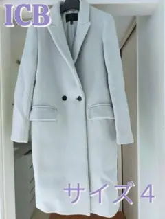 ♥定価13万円♥ICB チェスターコート グレー サイズ4 M ウール コート
