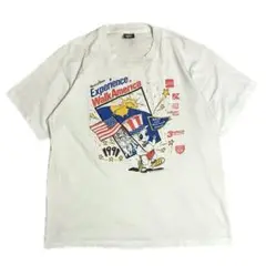 【古着】90s スクリーンスターズ Tシャツ 白 USA製 シングル 企業ロゴ