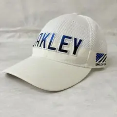 OAKLEY オークリー キャップ メッシュ ホワイト ロゴ 刺繡