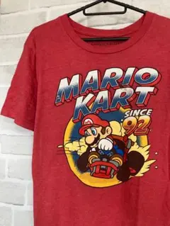 MARIOKART SINCE 92 プリントTシャツ レッド Mサイズ