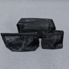 ブラック　メッシュポーチ　3点セット