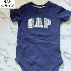 GAP ギャップ ロンパース ネイビー ロゴ 80サイズ
