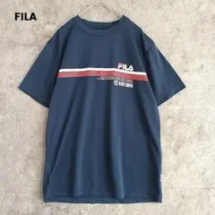 FILA　フィラ　半袖カットソー　Tシャツ ロゴプリント　ネイビー　L