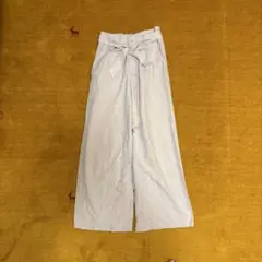 UNIQLO ユニクロ ベルテッド リネンコットン ワイドストレートパンツ　S