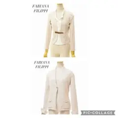 【極美品✨】ファビアナフィリッピ XS ニットカーディガン アイボリー